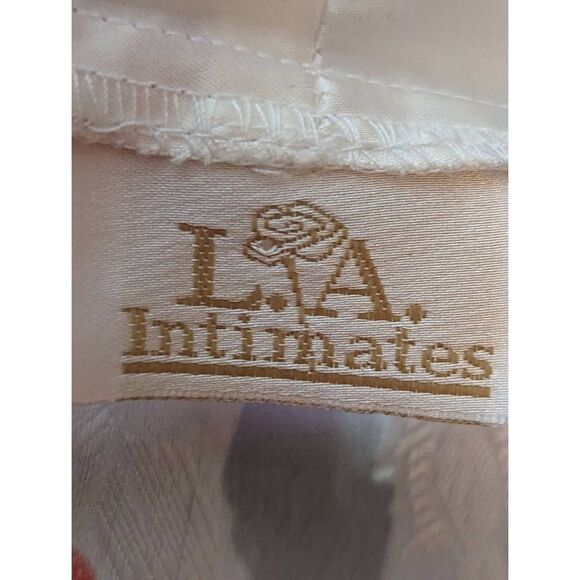 GORGEOUS Vintage LA Intimates Chiffon Slip Nightie and Matching Robe Size M 80s - Picture 5 of 6